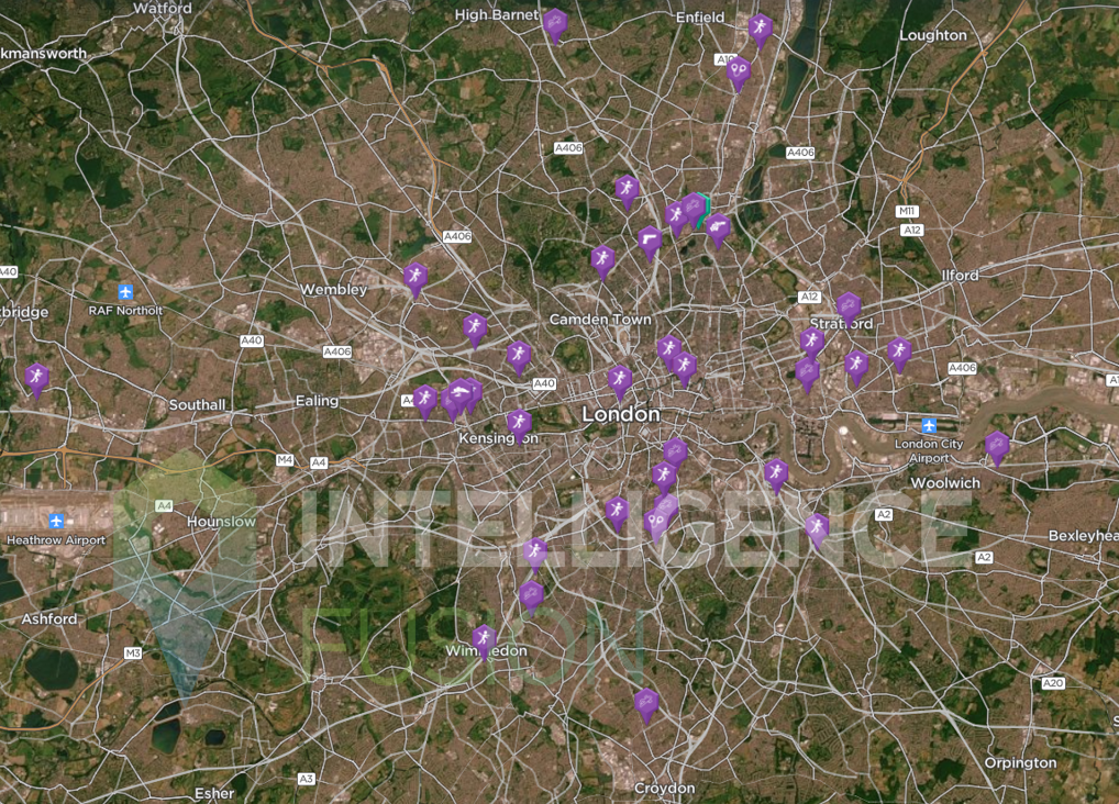 Snapshot of incidents relating to knife crime in London, June 2019